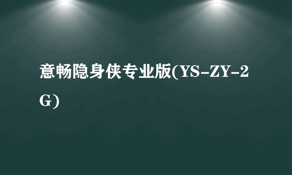 意畅隐身侠专业版(YS-ZY-2G)