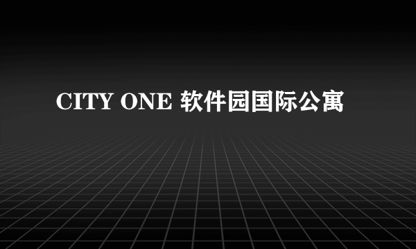 CITY ONE 软件园国际公寓