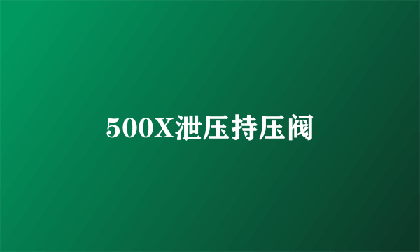 500X泄压持压阀