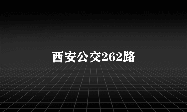 西安公交262路