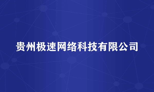 贵州极速网络科技有限公司