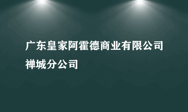 广东皇家阿霍德商业有限公司禅城分公司