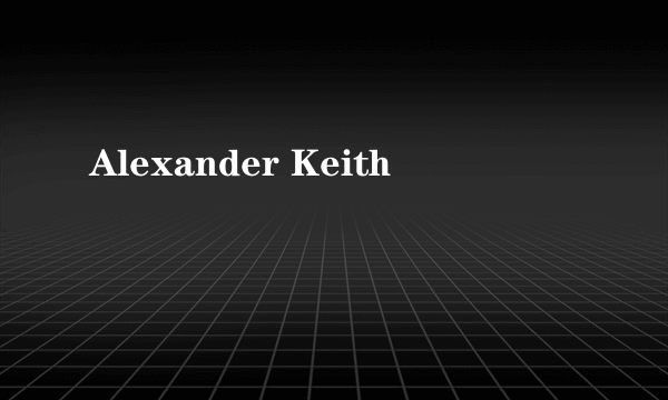 Alexander Keith