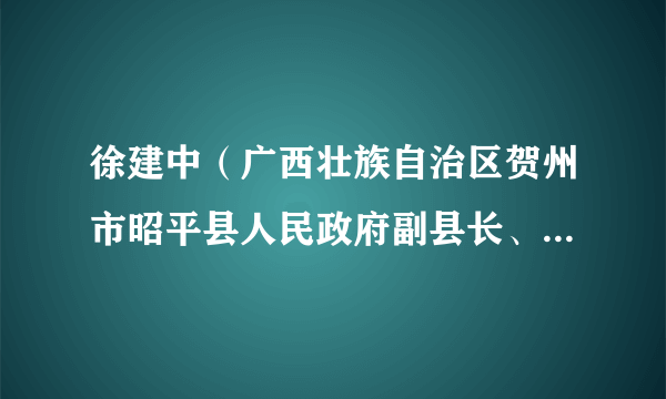 徐建中（广西壮族自治区贺州市昭平县人民政府副县长、公安局局长）