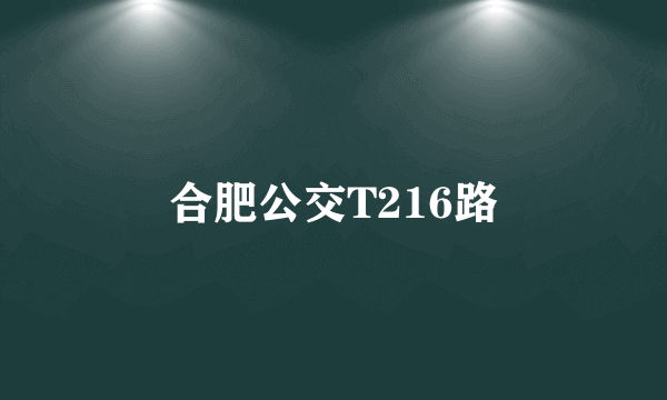 合肥公交T216路