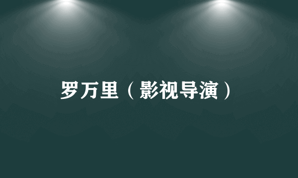罗万里（影视导演）