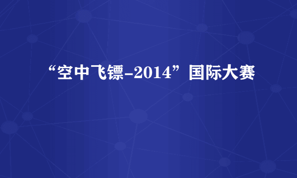 “空中飞镖-2014”国际大赛