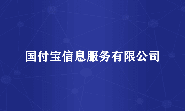 国付宝信息服务有限公司