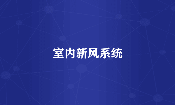 室内新风系统