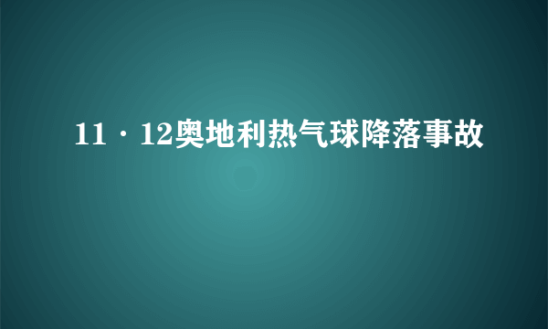 11·12奥地利热气球降落事故