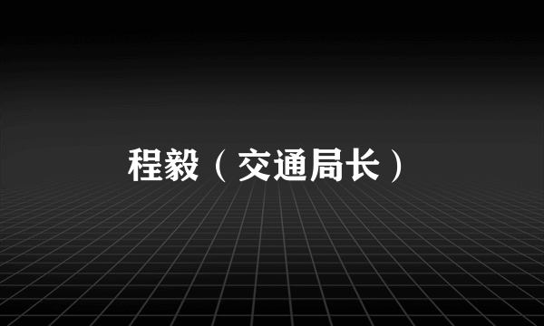 程毅（交通局长）