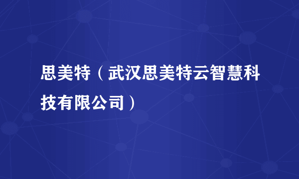 思美特（武汉思美特云智慧科技有限公司）
