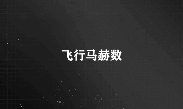 飞行马赫数