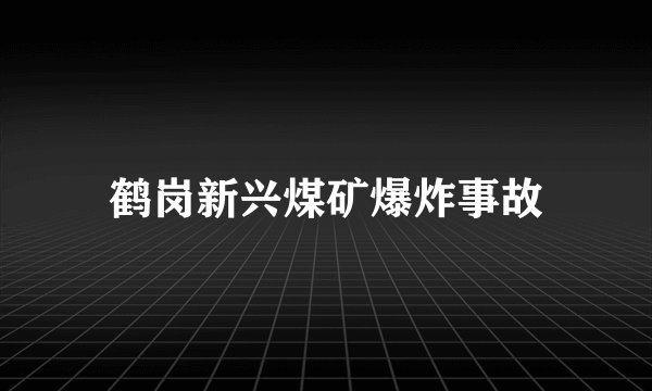 鹤岗新兴煤矿爆炸事故