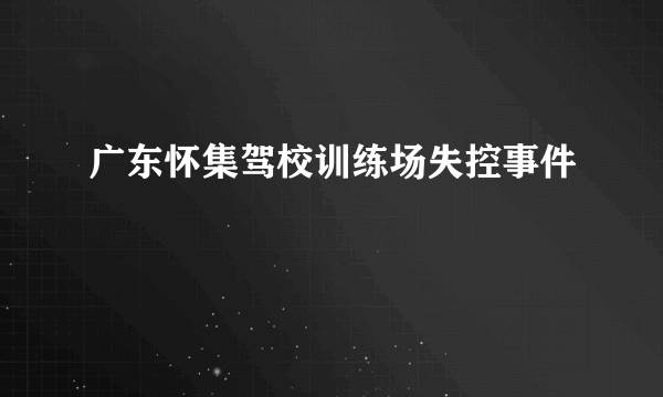 广东怀集驾校训练场失控事件