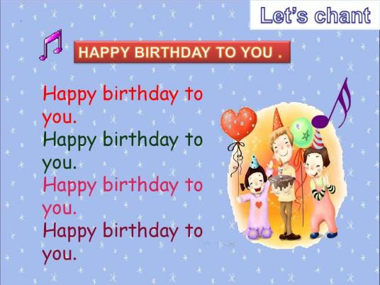 Happy Birthday to you!