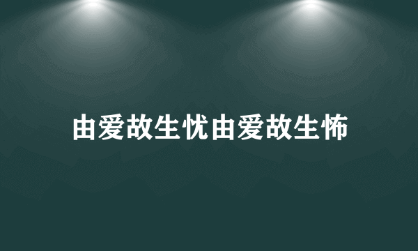 由爱故生忧由爱故生怖
