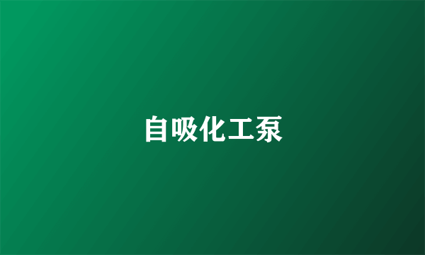 自吸化工泵