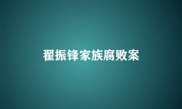 翟振锋家族腐败案