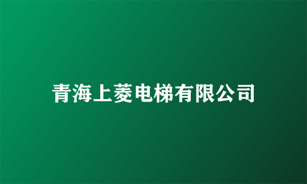 青海上菱电梯有限公司