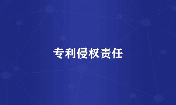 专利侵权责任