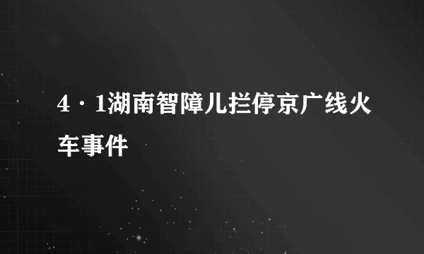 4·1湖南智障儿拦停京广线火车事件