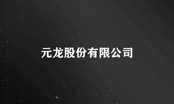 元龙股份有限公司