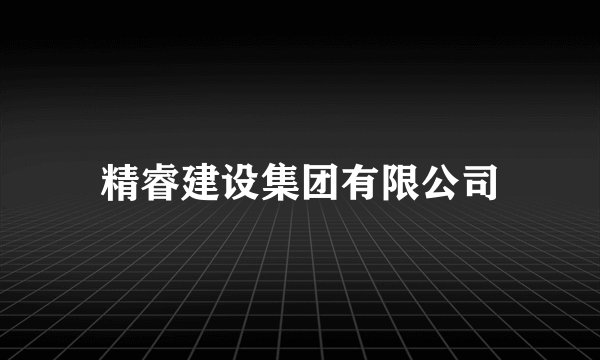 精睿建设集团有限公司