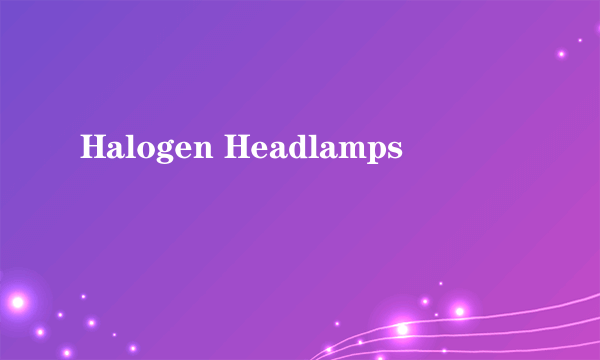 Halogen Headlamps