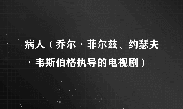 病人（乔尔·菲尔兹、约瑟夫·韦斯伯格执导的电视剧）
