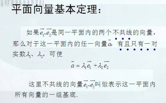 平面向量基本定理