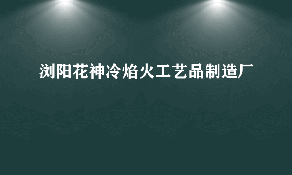 浏阳花神冷焰火工艺品制造厂
