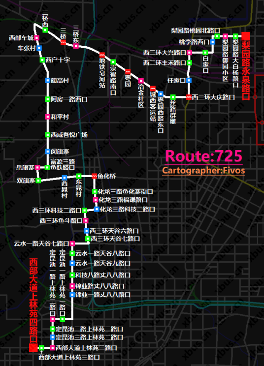 西安公交725路