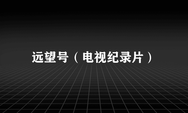 远望号（电视纪录片）