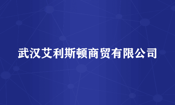 武汉艾利斯顿商贸有限公司