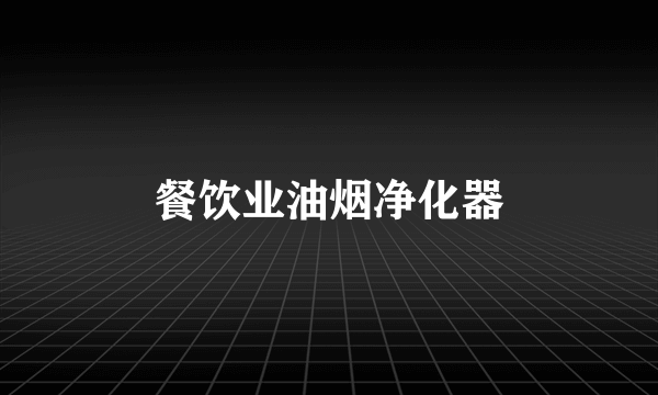 餐饮业油烟净化器