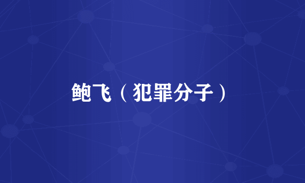 鲍飞（犯罪分子）