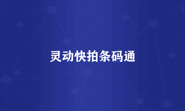 灵动快拍条码通