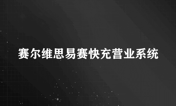 赛尔维思易赛快充营业系统