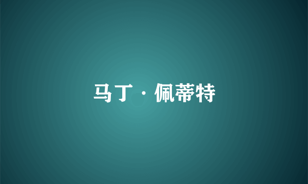 马丁·佩蒂特