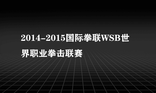 2014-2015国际拳联WSB世界职业拳击联赛