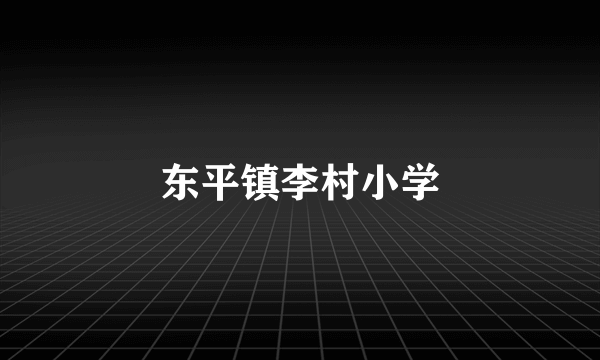 东平镇李村小学