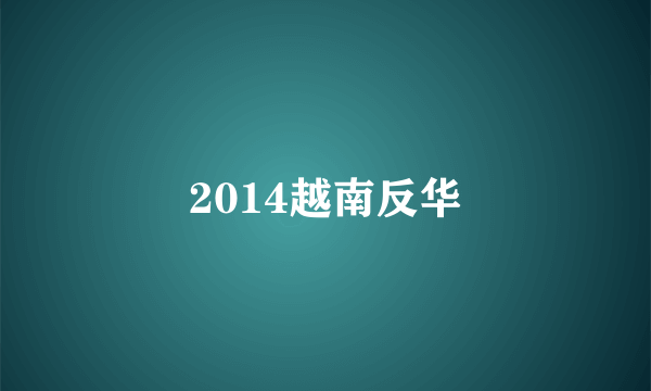 2014越南反华