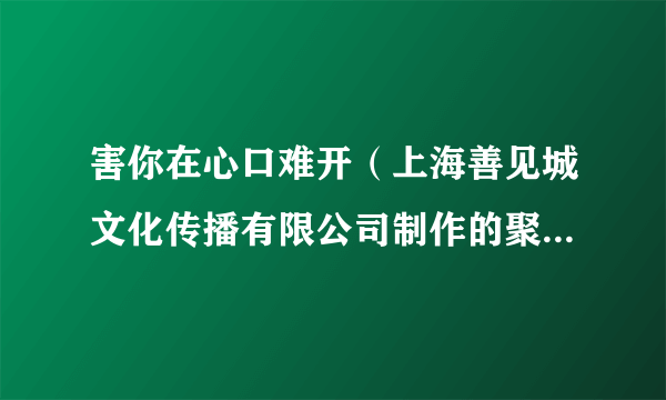 害你在心口难开（上海善见城文化传播有限公司制作的聚会游戏）