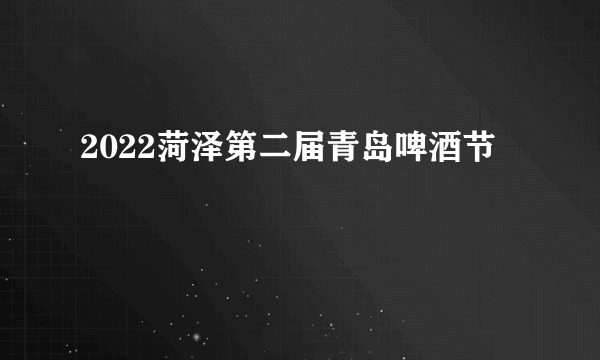 2022菏泽第二届青岛啤酒节