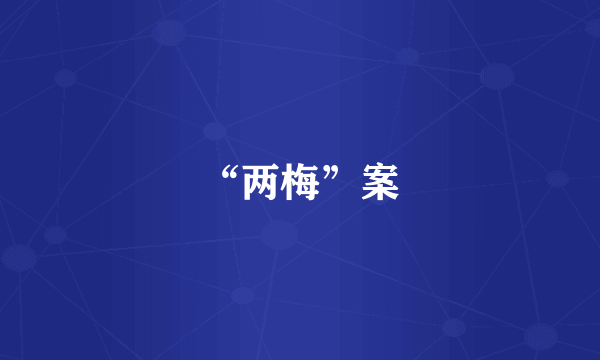 “两梅”案