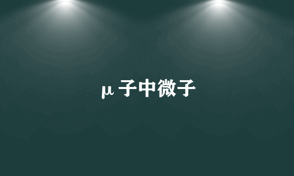 μ子中微子