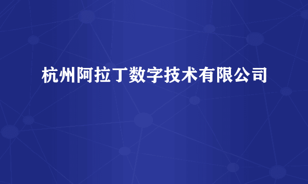 杭州阿拉丁数字技术有限公司