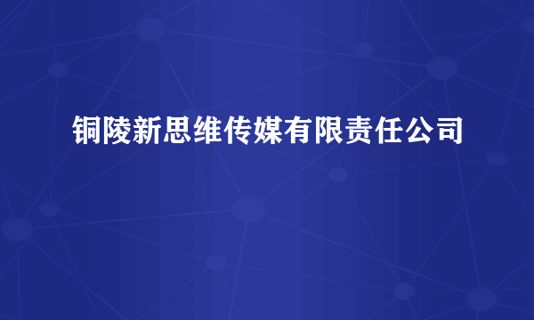铜陵新思维传媒有限责任公司