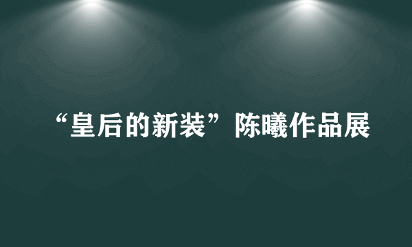 “皇后的新装”陈曦作品展